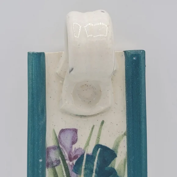 Handmade Iris Ceramic Individual Snack Tray Sushi, Tapas, Baguette Server Vtg - Picture 4 of 10